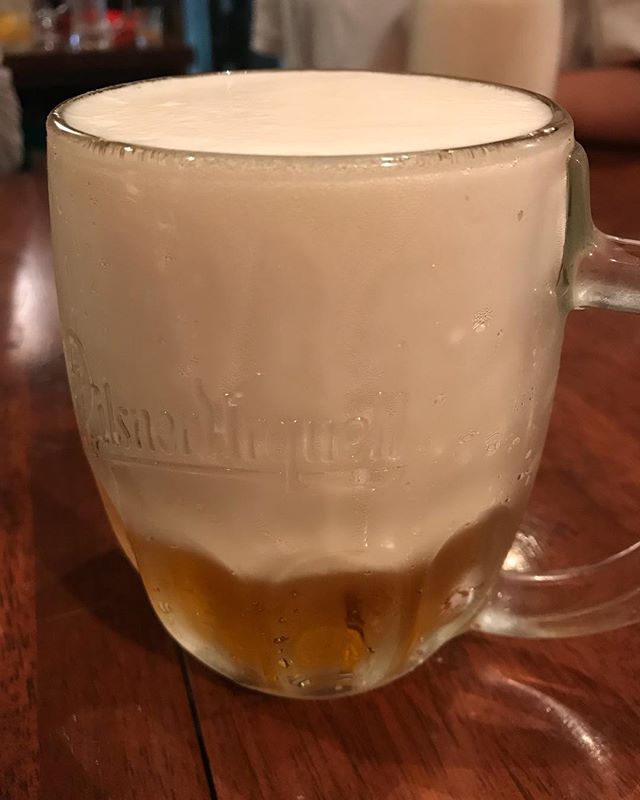 泡だらけのビール！